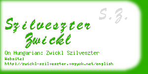 szilveszter zwickl business card